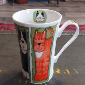 Roy Kirkham Home Chums Cat Mug Fine Bone China Made in England 2000 Tall 5in